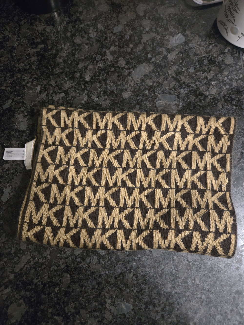 MICHAEL Michael Kors Brown & Tan MK Logo Scarf